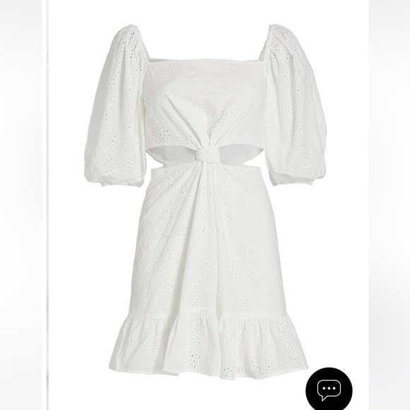 Wayf Knotted cutout cotton minidress - Picture 2 of 6